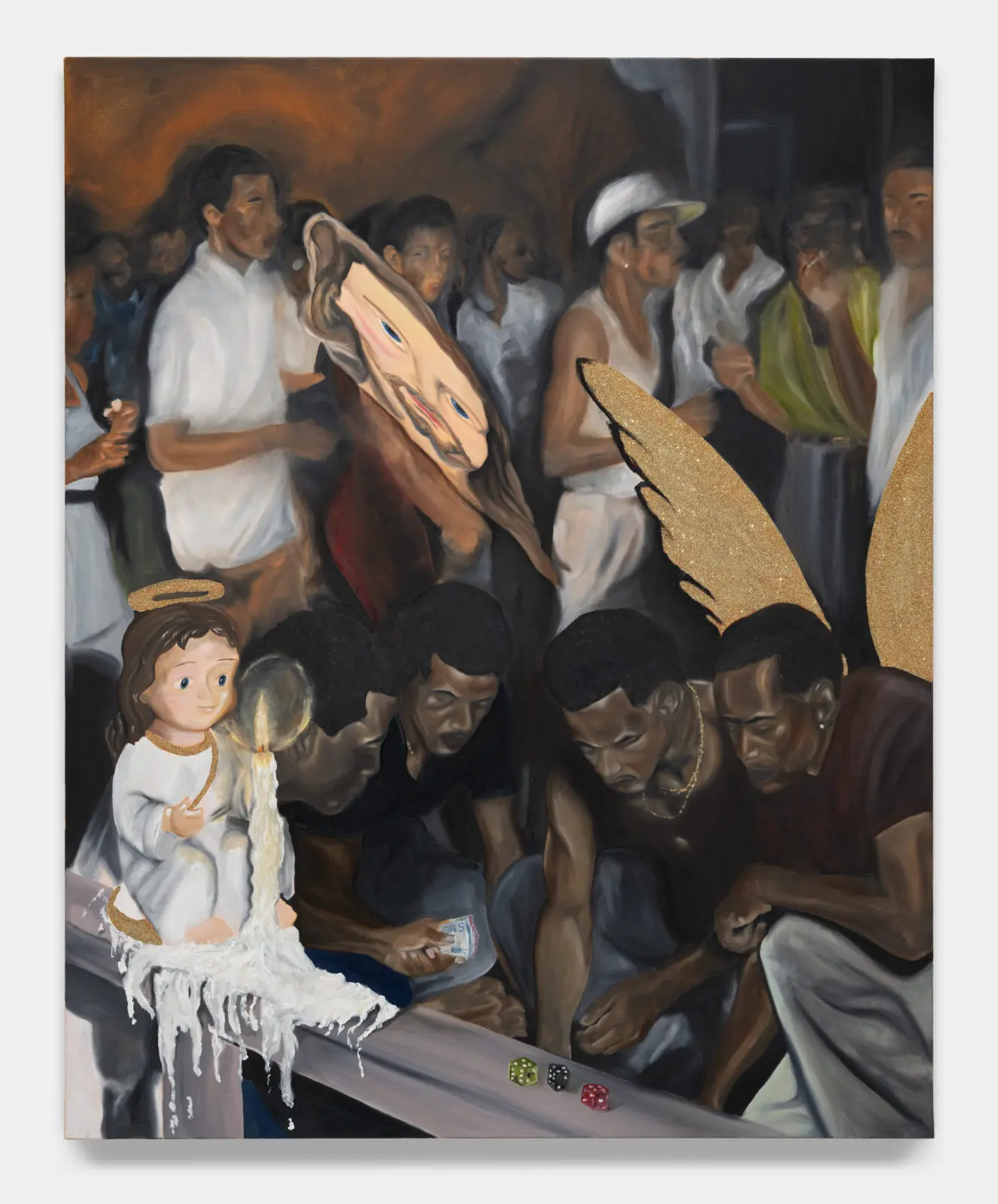 Jammie Holmes, "Dice and Divinity," 2026, at Cat Spring Collection, 4411 Montrose. The artist is featured in the exhibition "Refresher: New Acquisitions," on view through December 31, 2026. 