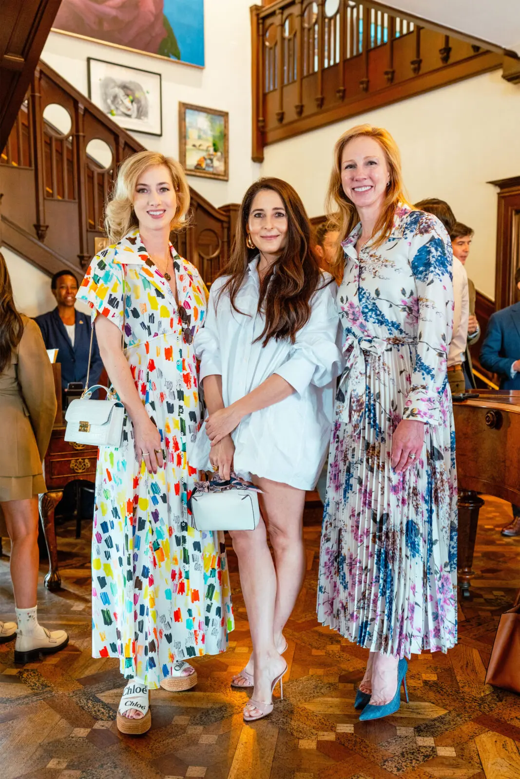 Kaleta Blaffer Johnson, Tara Martin, Kimberly Bell at Campbell Art Collective Houston launch at La Colombe d'Or, 2025. Campbell Art Collective is taking new members for its 2026-2027 season in Houston. 