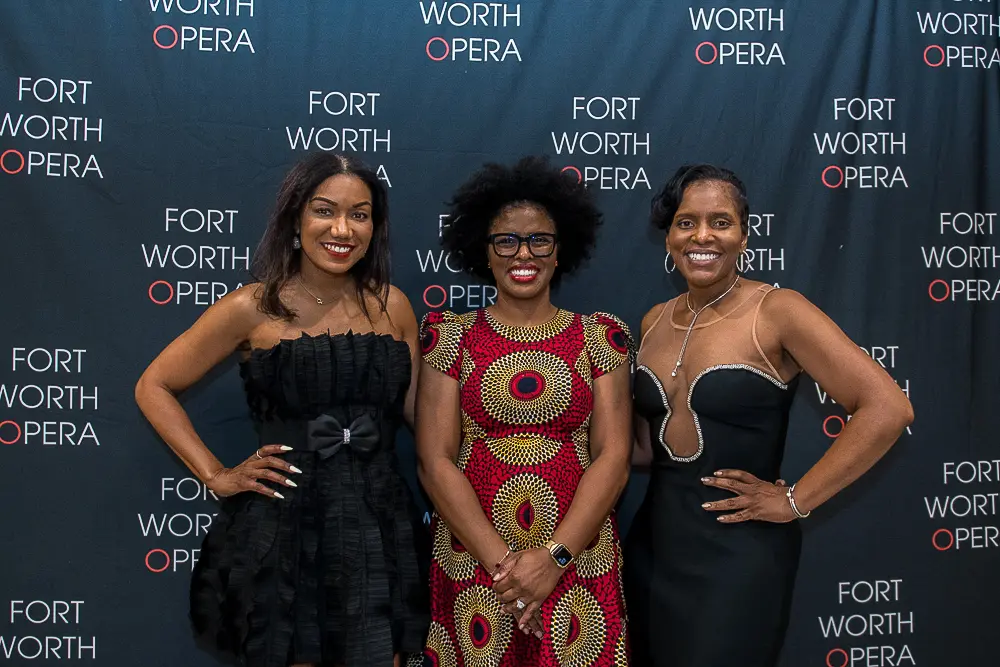 L-R_ Airin J. Barnett, Dr. Aiyanna Anderson, and Daphne Hull (Photo by Fort Worth Opera )