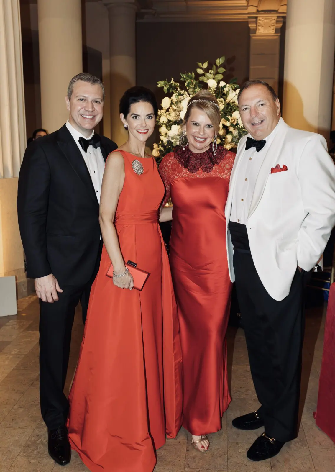 Jonathan & Ann Ayre, Valerie & Tracy Dieterich at the Houston Symphony opening night celebrations (Photo by Marco Wang)