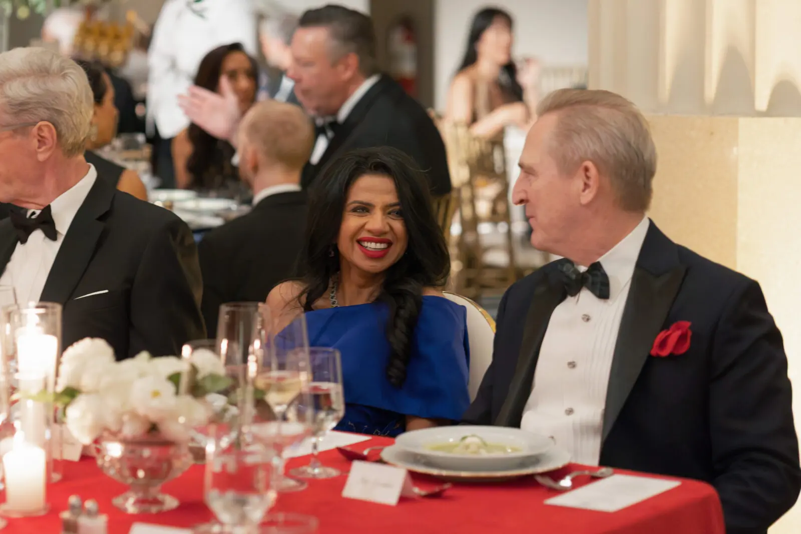 Farida Abjani, Kurt Grether at the Houston Symphony opening night celebrations (Photo by Marco Wang)