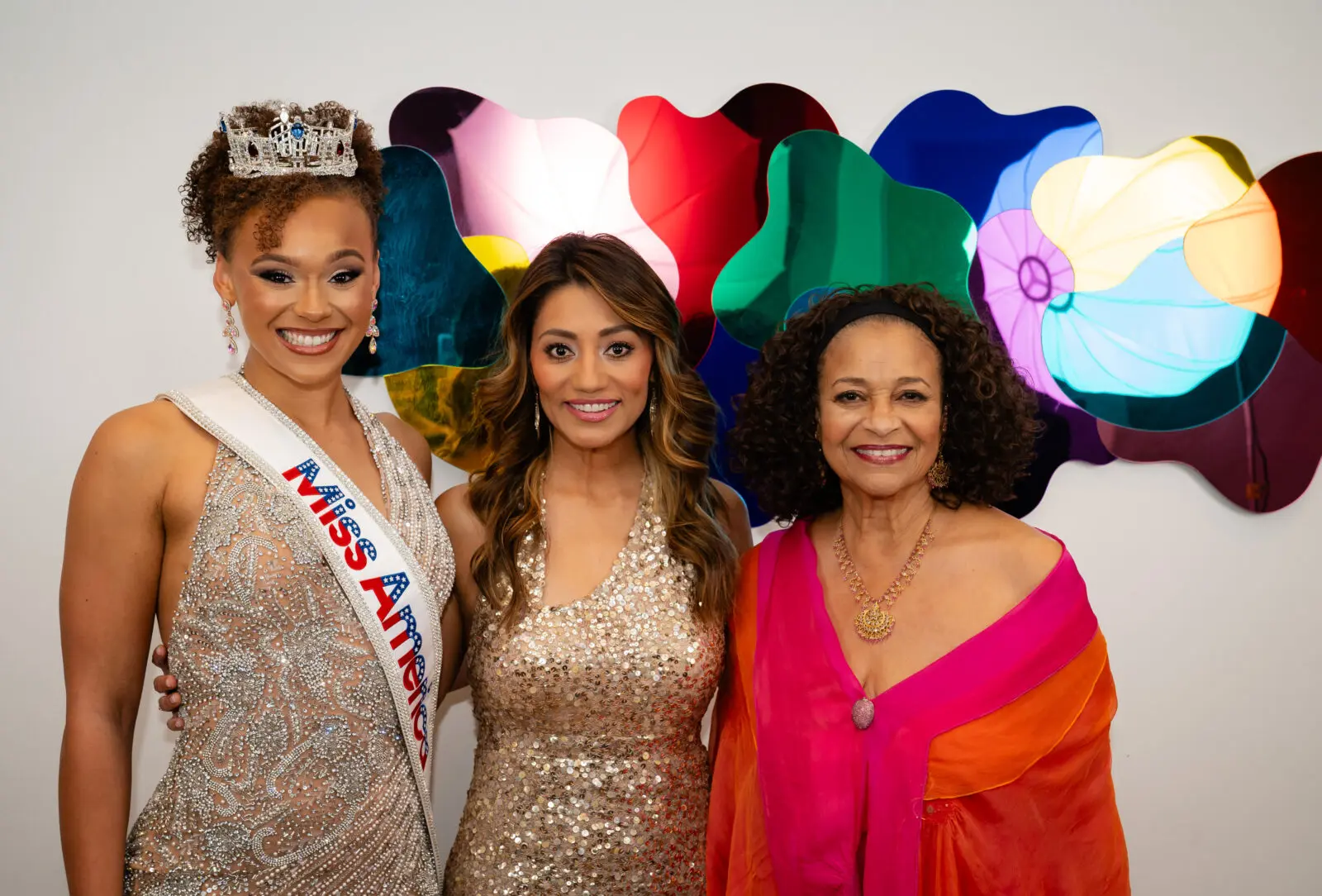 Miss America Regan Hutsell, Rita Garcia, Debbie Allen strike a pose at the Houston Arts Alliance 20th anniversary gala. (Photo by Jakayla Monay)