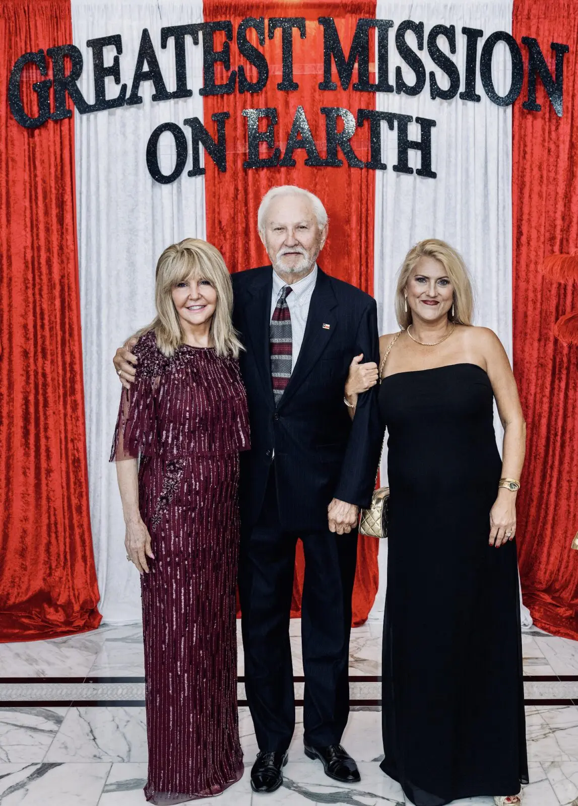 Pam Lockard, Larry & Nicole Martin at the Mission of Yahweh gala (Photo by Jacob Power)