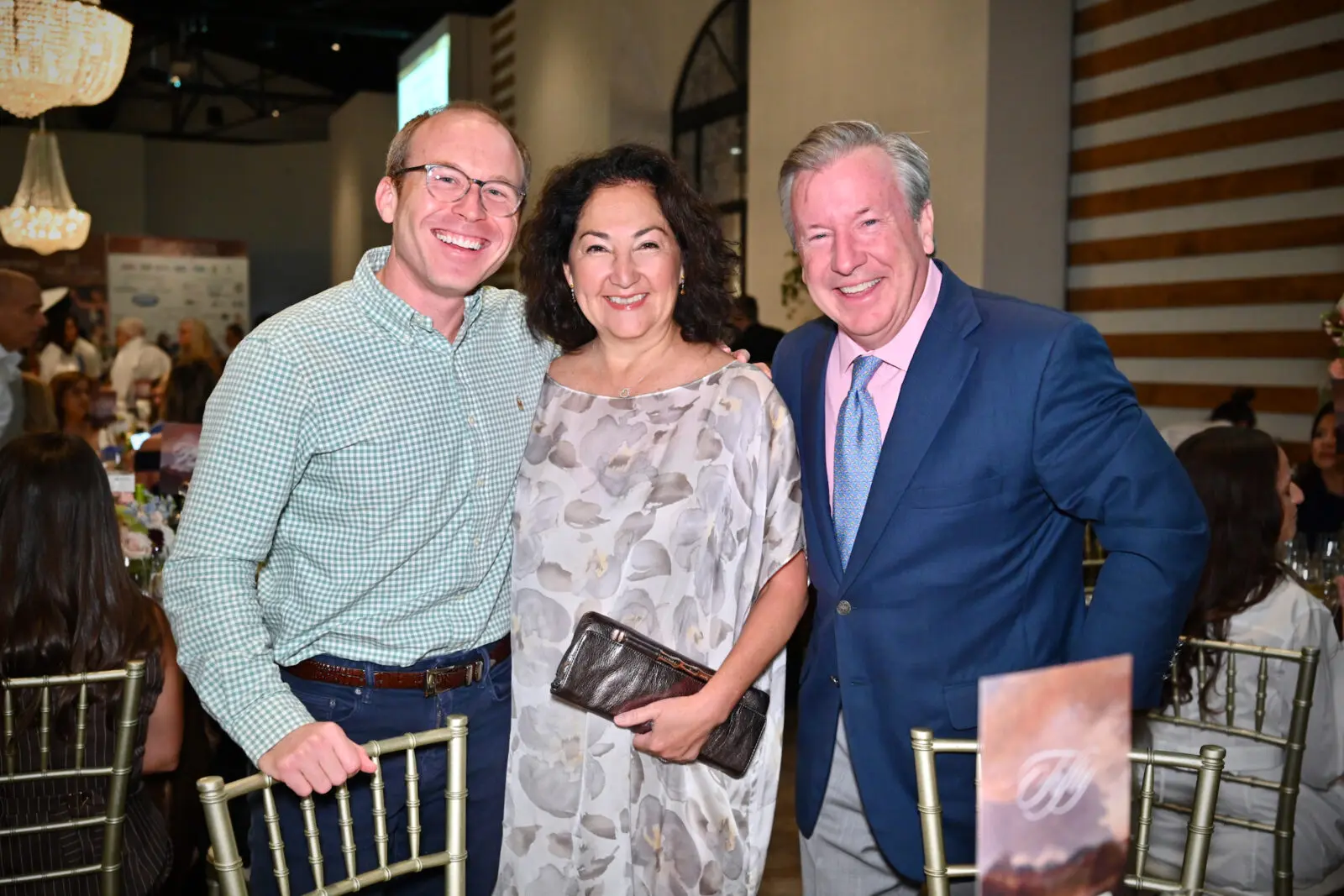 Pierce Bush, Paulina & Jim McGrath at Sky High for Kids (Photo by Alex Montoya)