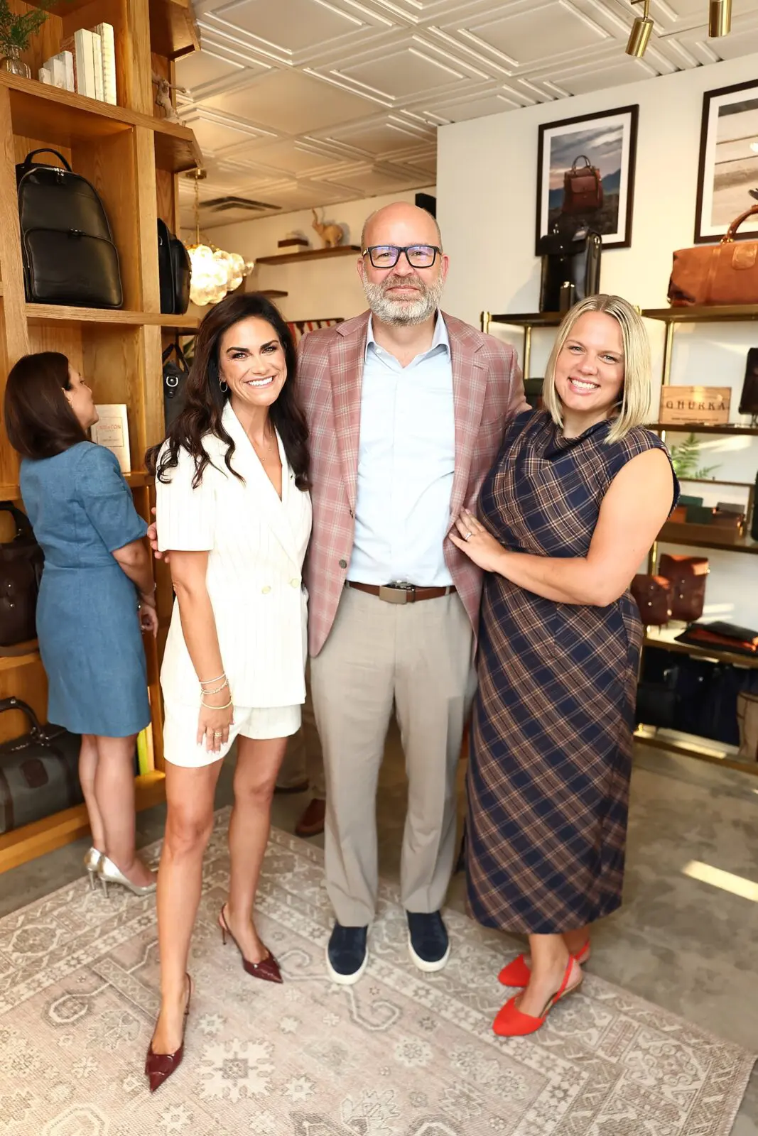 Allison Schulze, Danny & Laura Holderman at the Ghurka Houston opening  (Photo by Quy Tran)