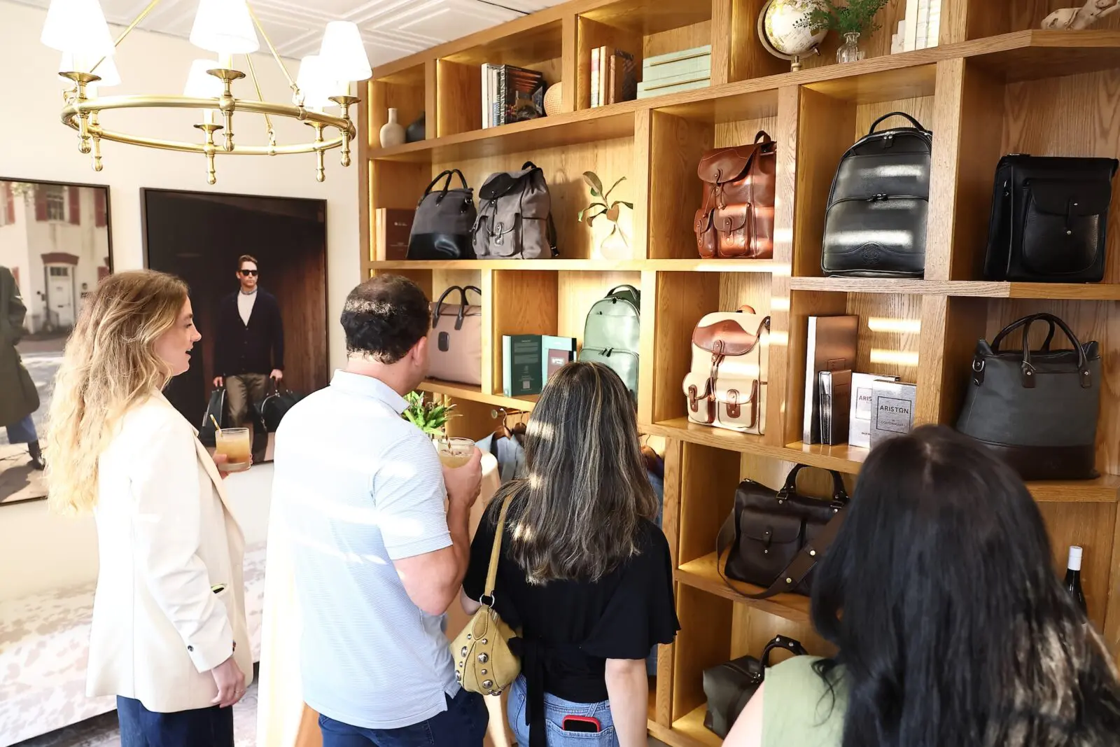 All eyes are on the fine leather goods on display at Ghurka Houston (Photo by Quy Tran)