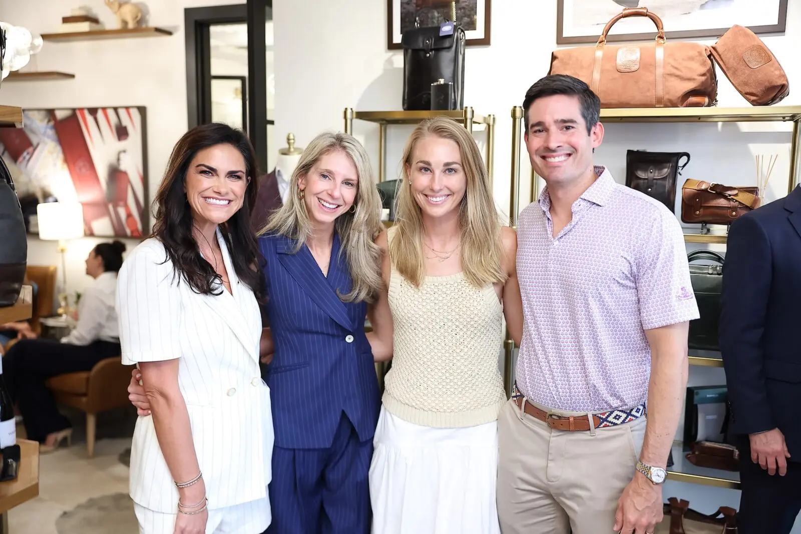 Allison Schulze, Lindsay McAshan, Hailey & Thomas Kleiderer at the Ghurka Houston opening (Photo by Quy Tran)