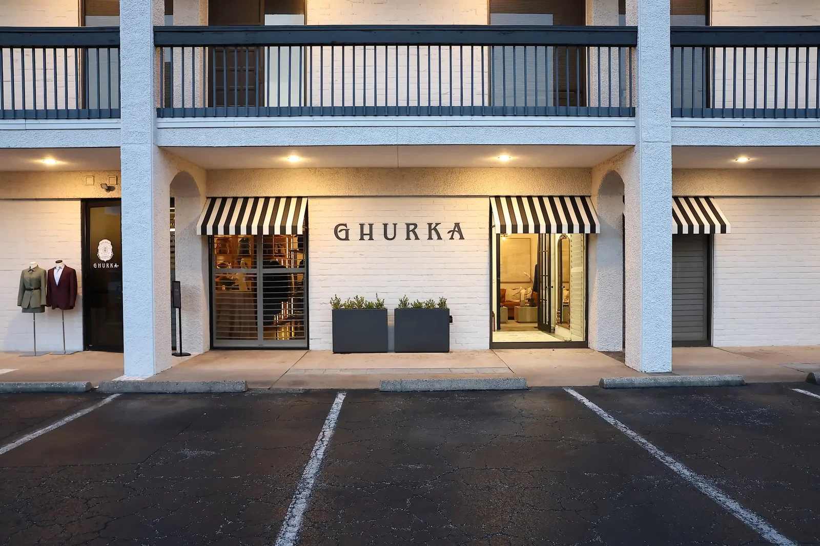 The sophisticated exterior of the new Ghurka boutique in Houston makes a statement. (Photo by Quy Tran)