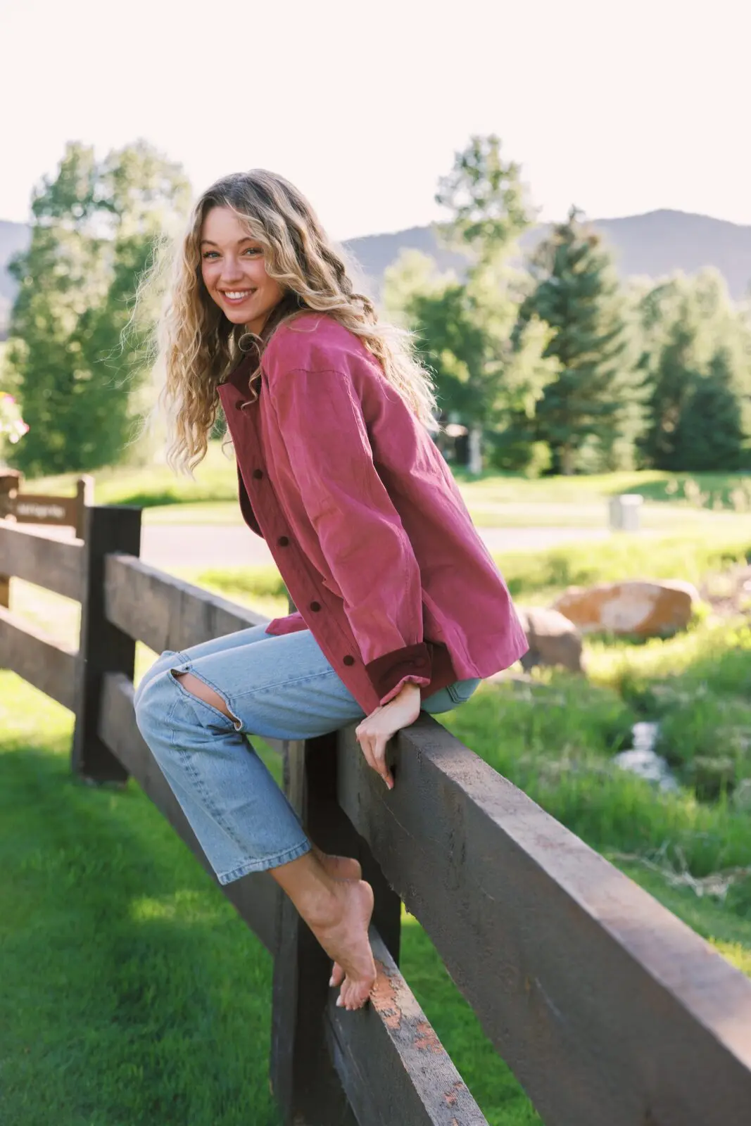 Barn Jacket in the Love Note by Lyndsey Zorich collection for Saint Bernard
