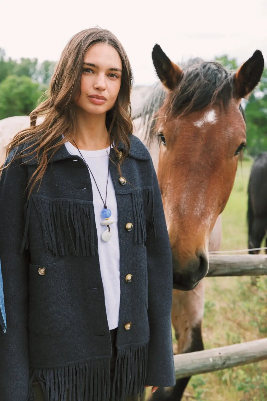 The Fringe Sweater Jacket in the Love Note by Lyndsey Zorich collection for Saint Bernard