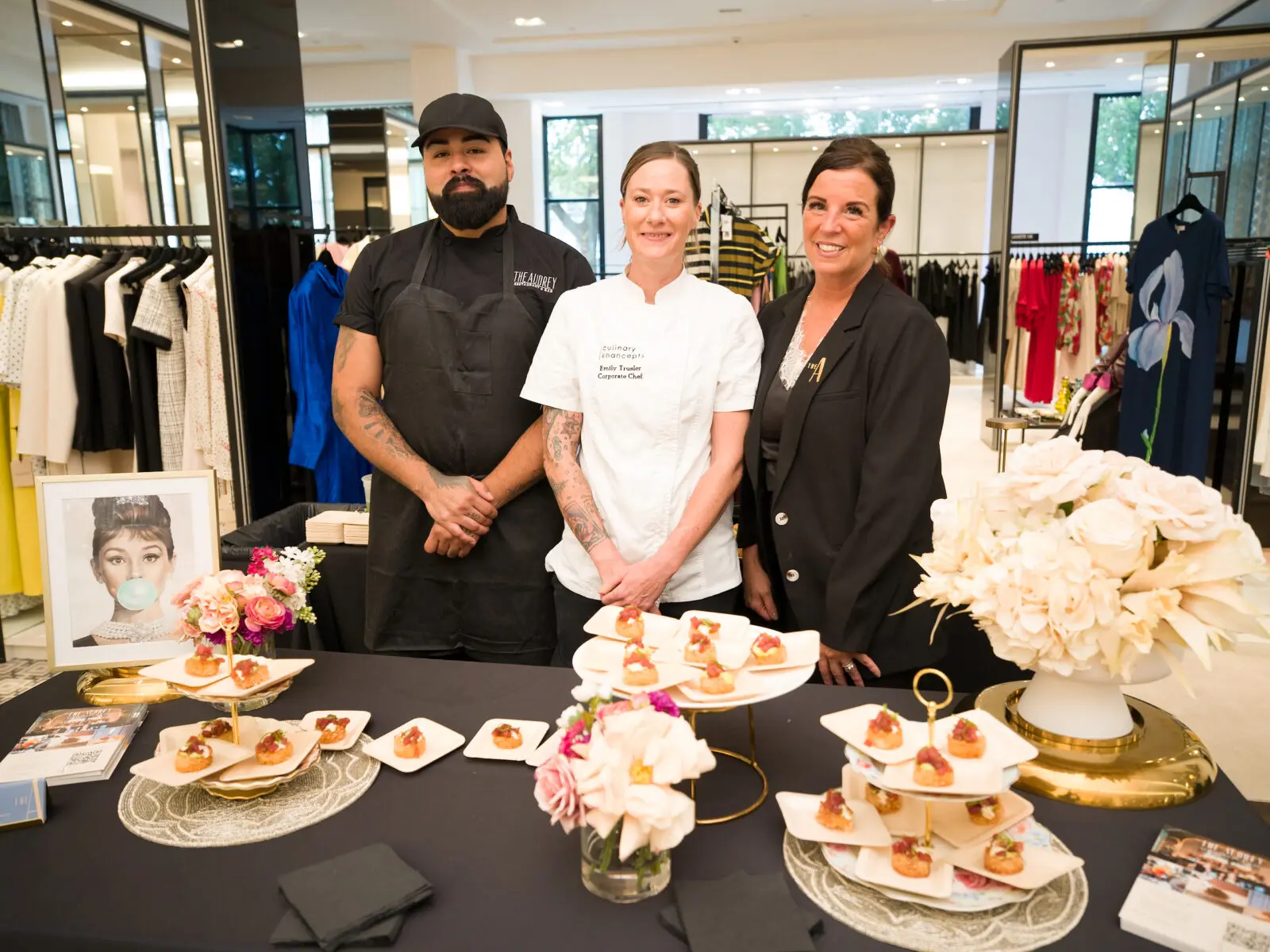 The team from The Audrey Restaurant and Bar at Women of Wardrobe's 23rd annual Summer Soiree at Tootsies