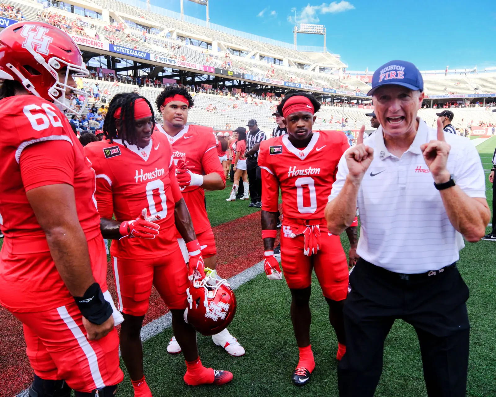 University of Houston coach Willie Fritz is excited to see what his team can do.  (Photo by F. Carter Smith)