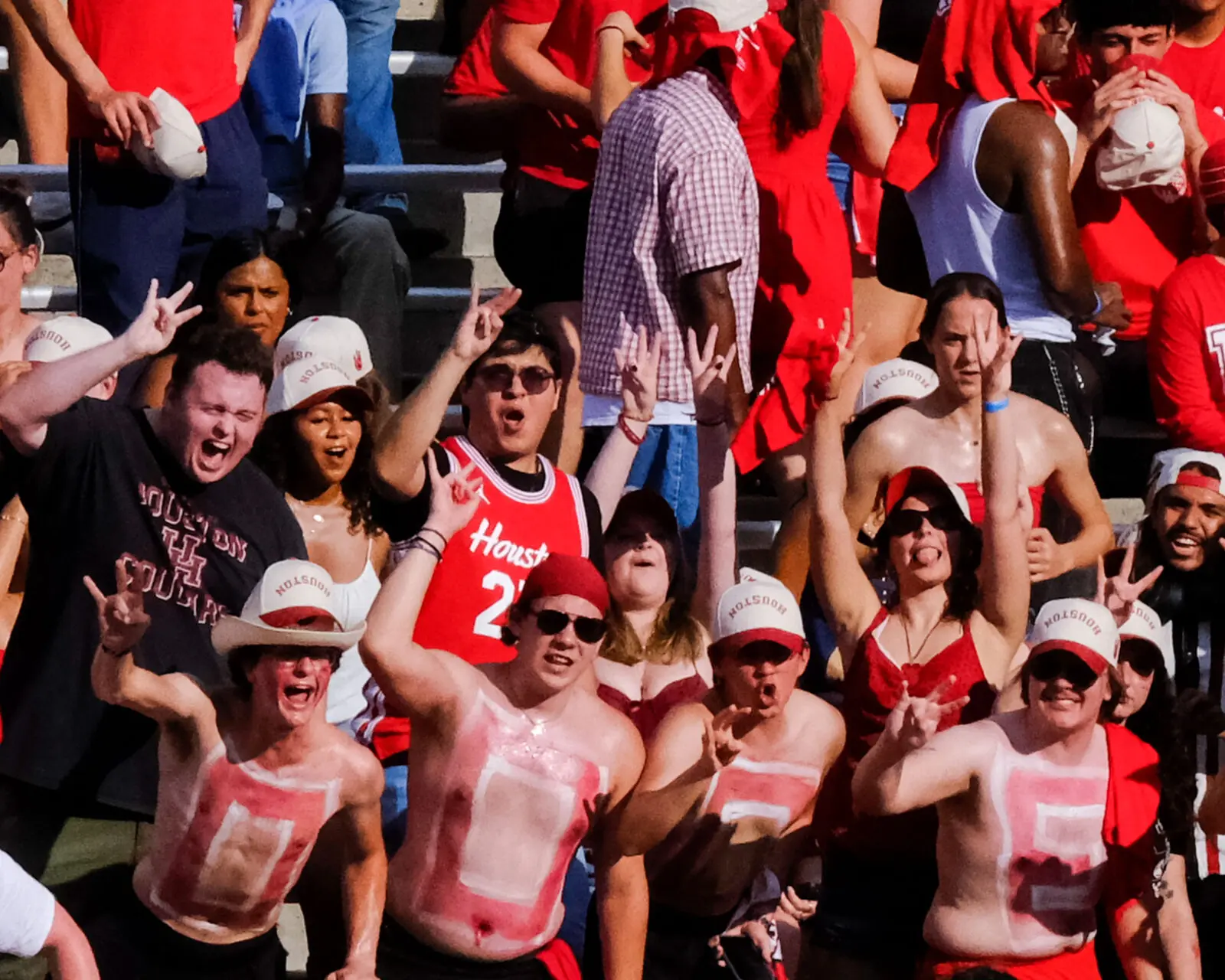 University of Houston's student section brings it for football games. (Photo by F. Carter Smith)