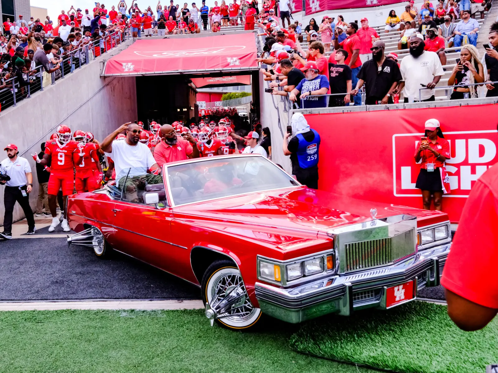 University of Houston's slab walk-in entrance is quickly becoming one of the best scenes in college football. (Photo by F. Carter Smith)