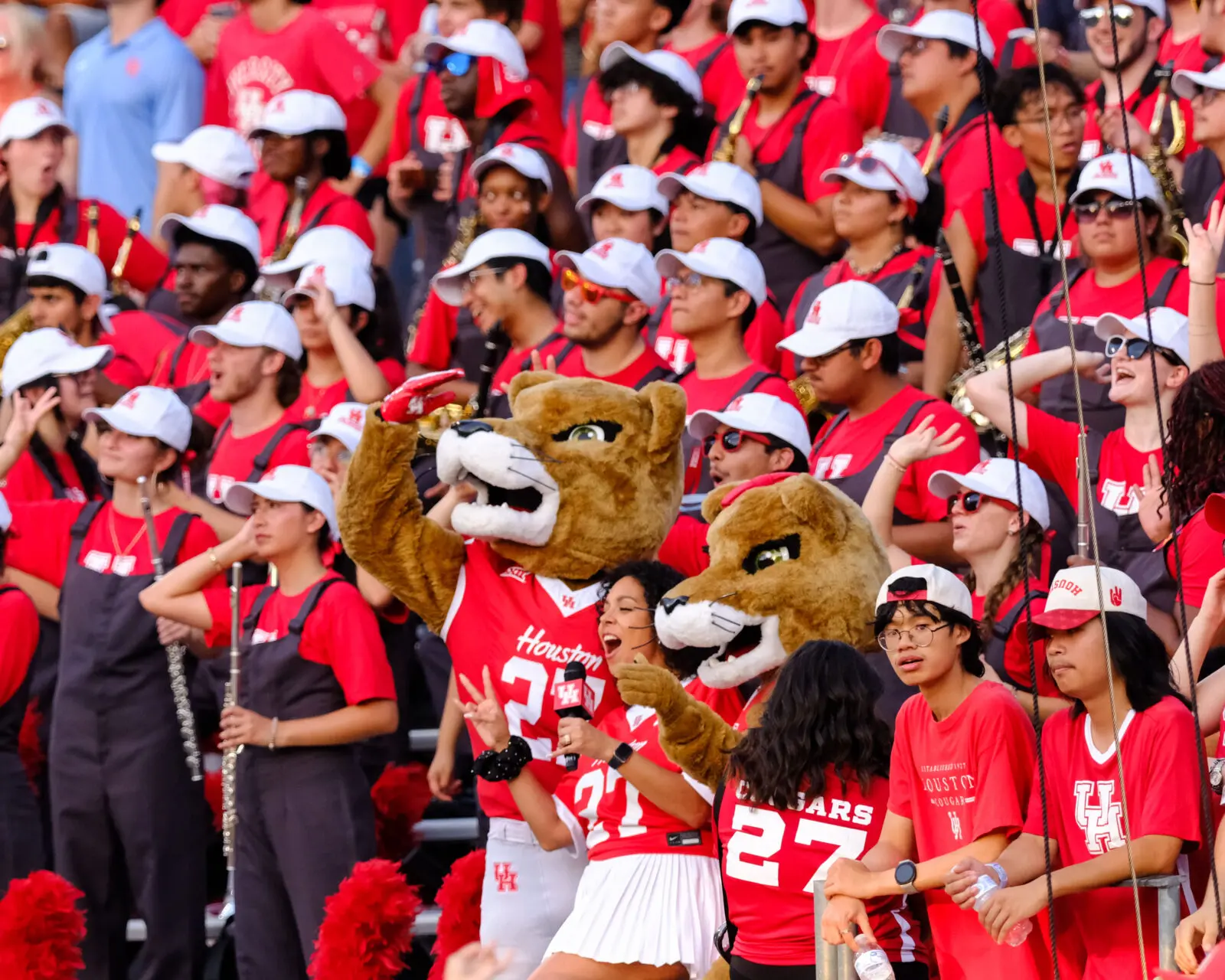 University of Houston's band brings it.  (Photo by F. Carter Smith)