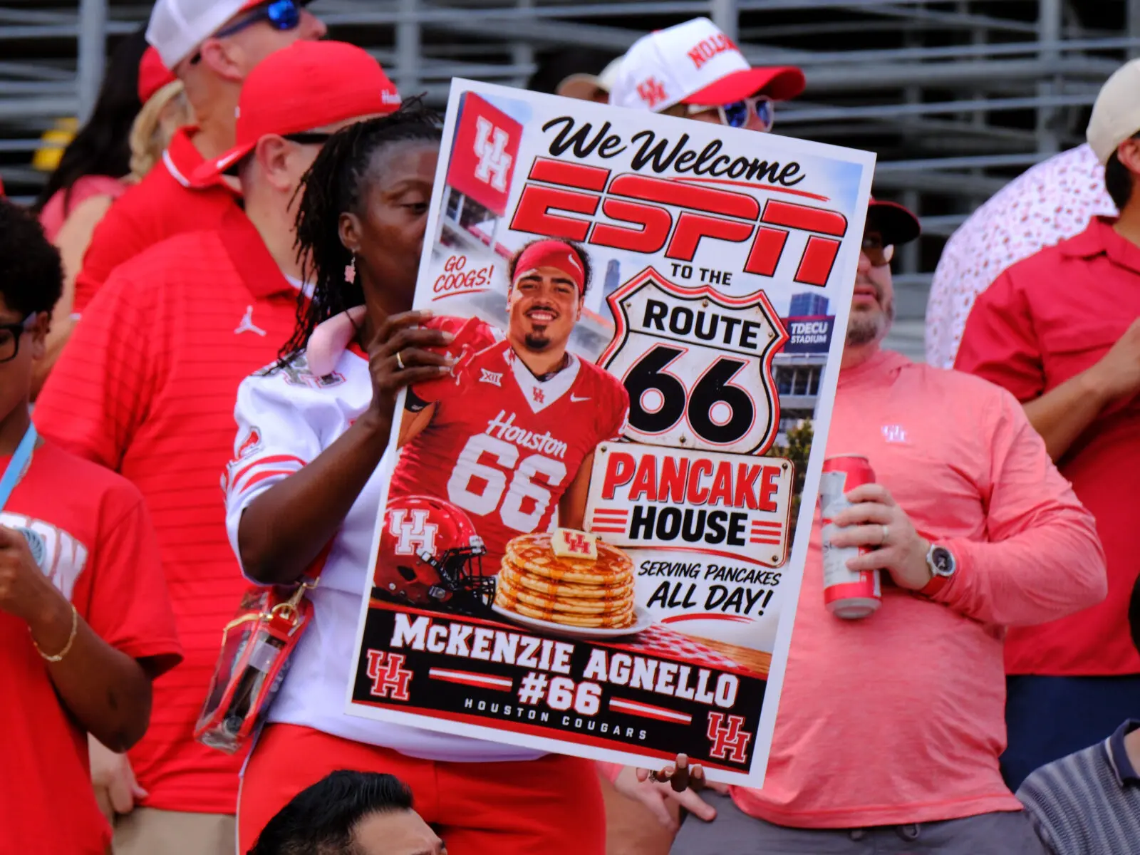 University of Houston offensive lineman McKenzie Agnello is worthy of headlines. (Photo by F. Carter Smith)