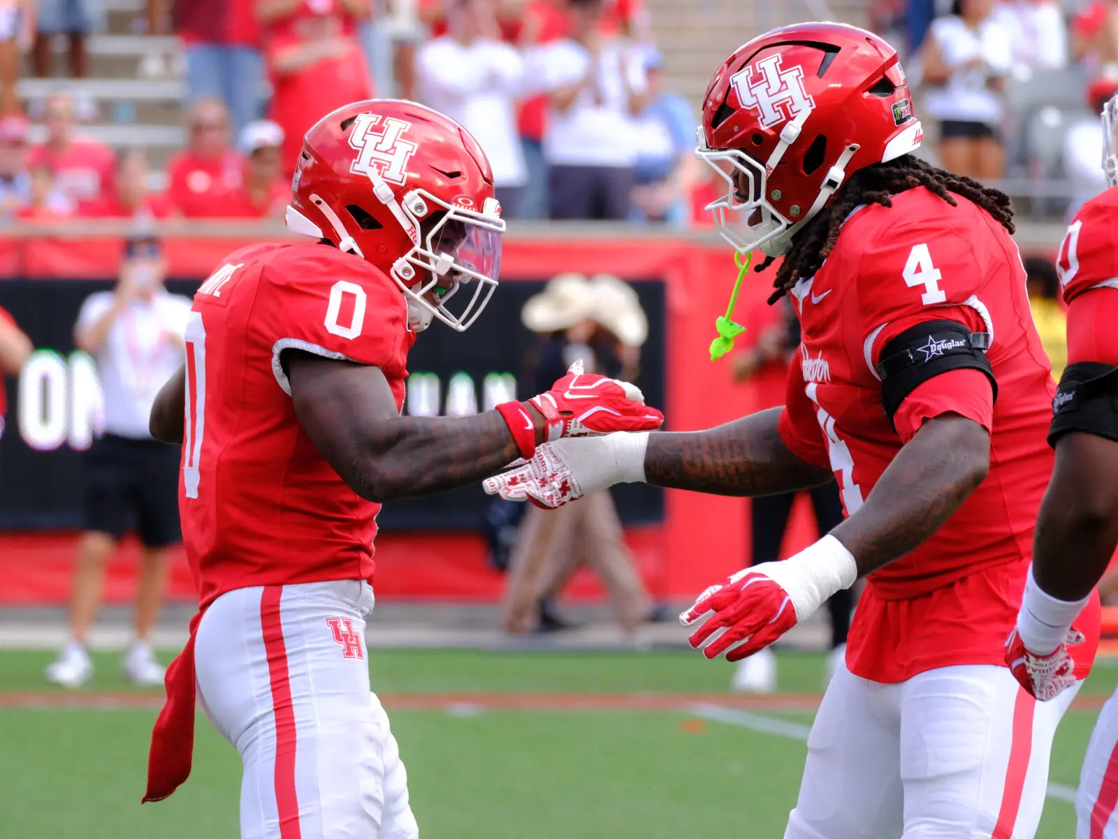 University of Houston defensive back Javion White and Brandon Mack II are playmakers on defense. (Photo by F. Carter Smith) 
