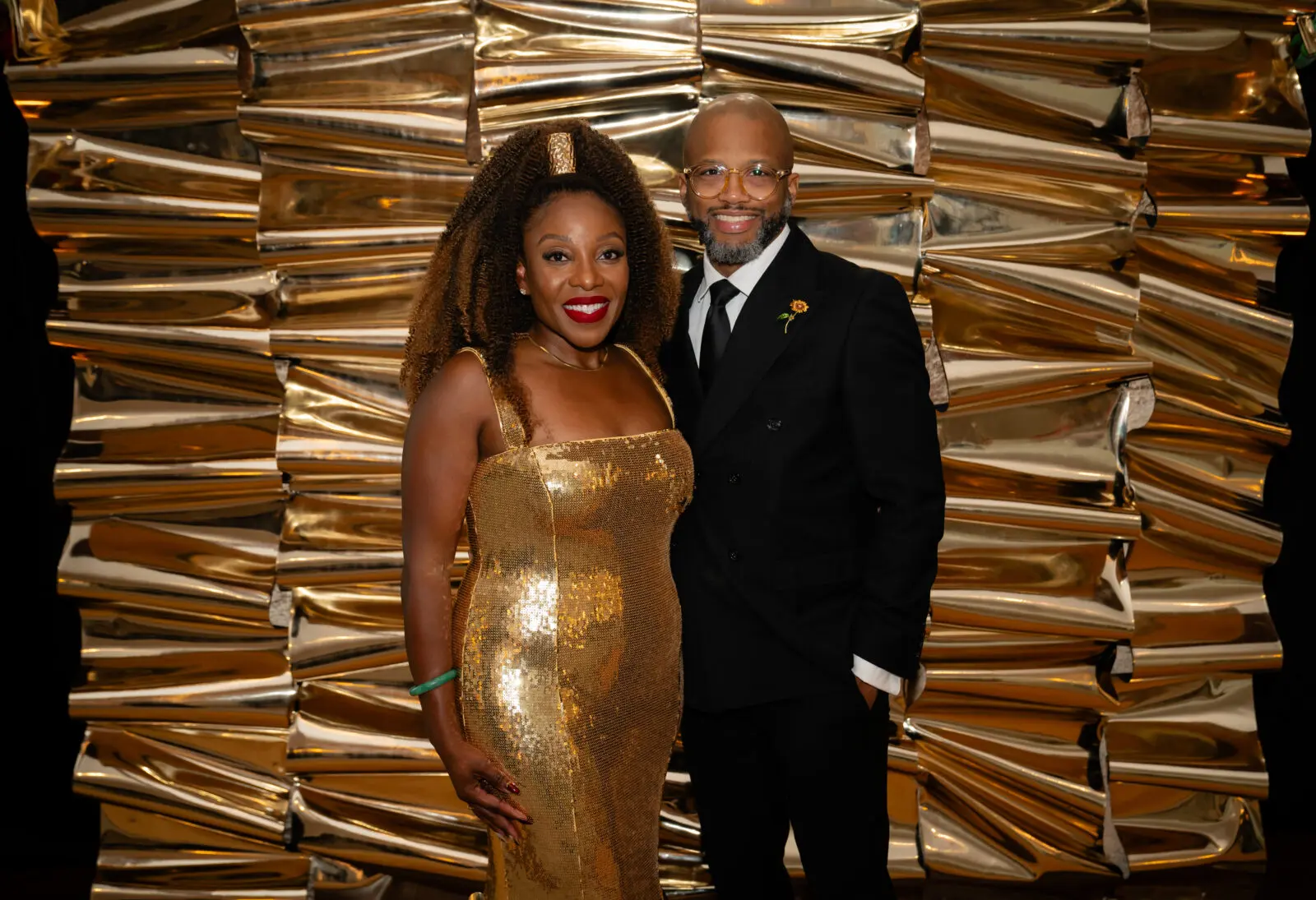 Veronica Hutchinson, Francis Mark at the Houston Arts Alliance 20th anniversary gala (Photo by Jakayla Monay)