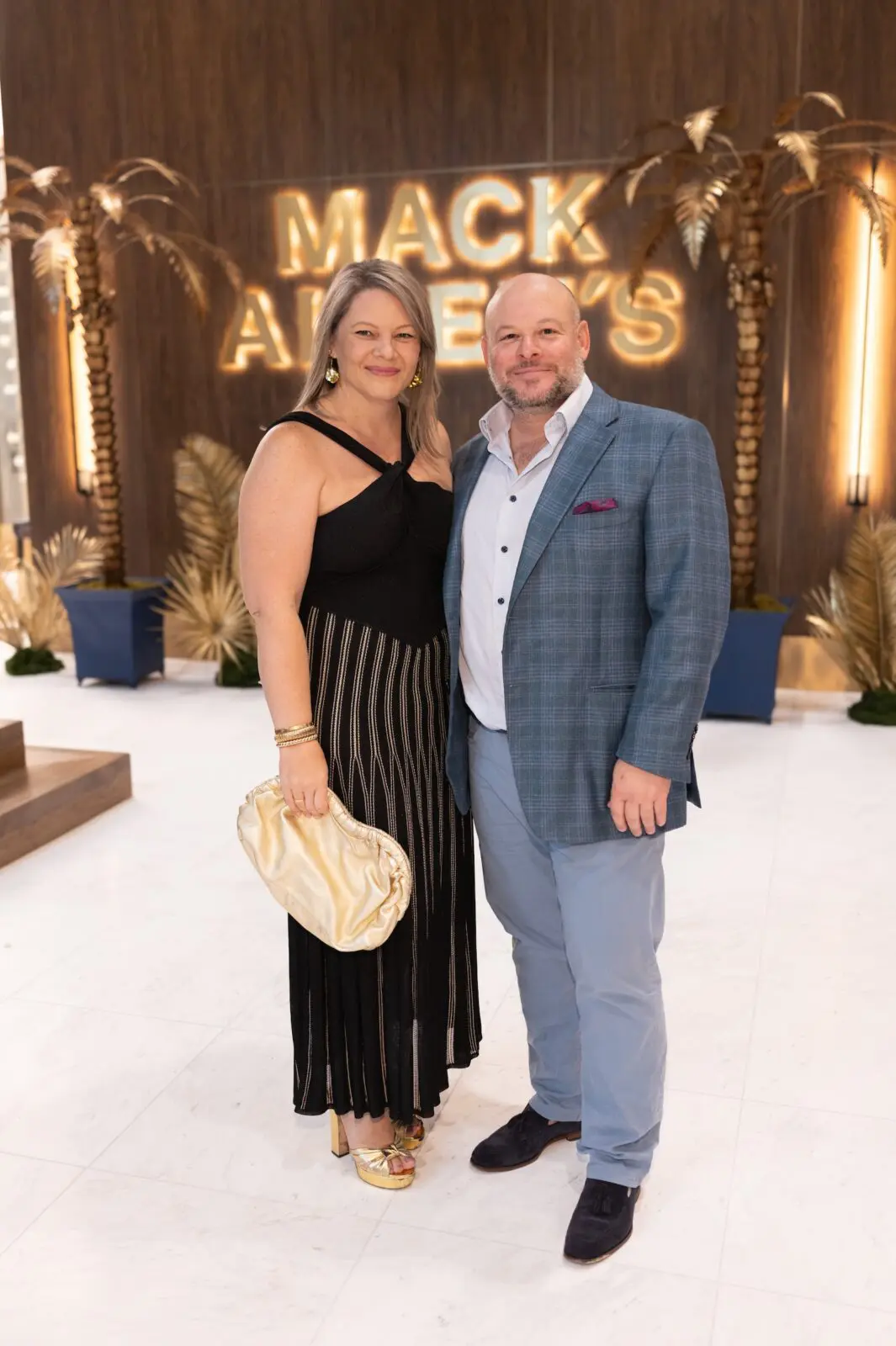 Courtney & Zac Harmon at the VIP grand opening of the deluxe Mack Allen's restaurant.