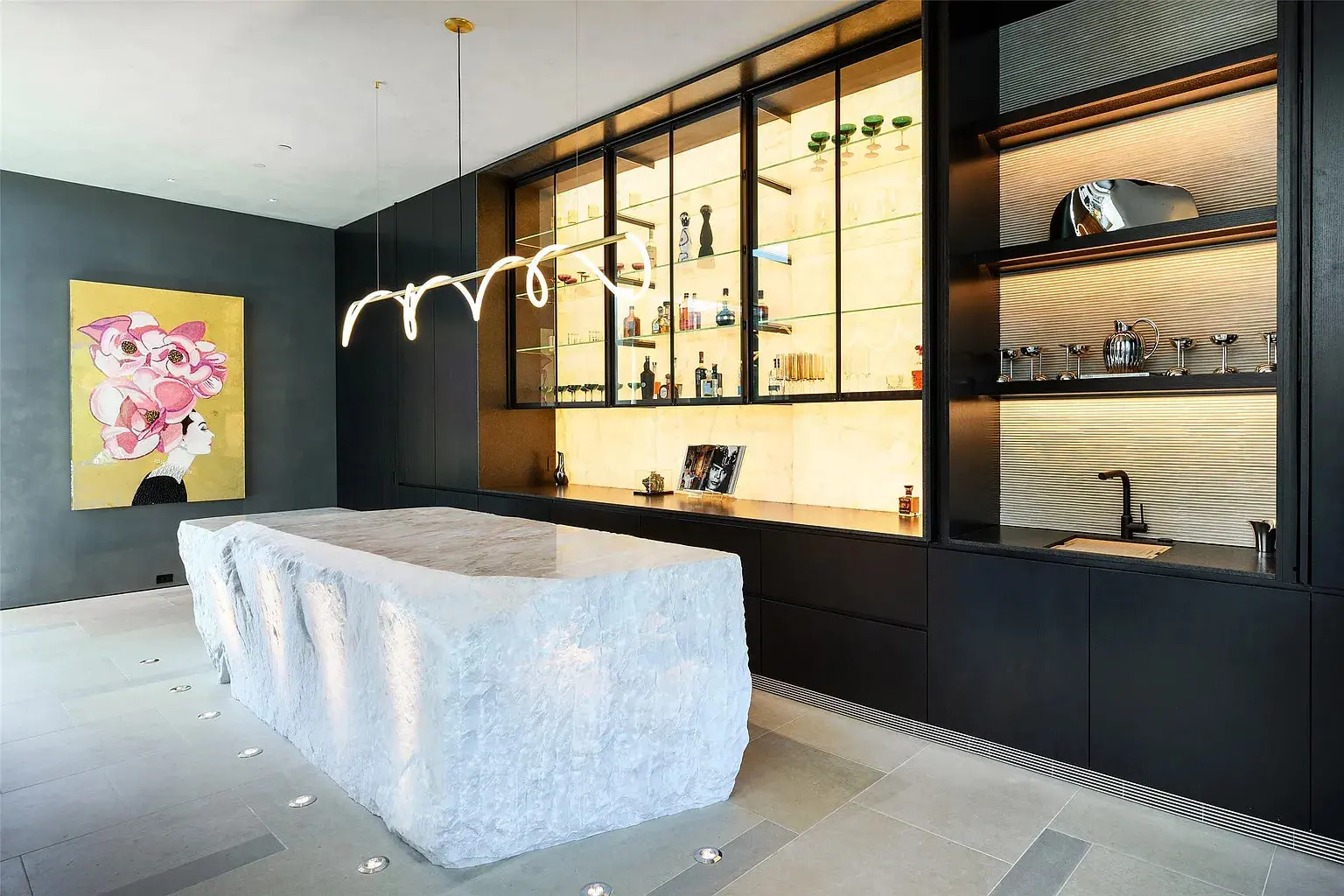 One of two in-home bars (Photo by Stephen Reed Photography)