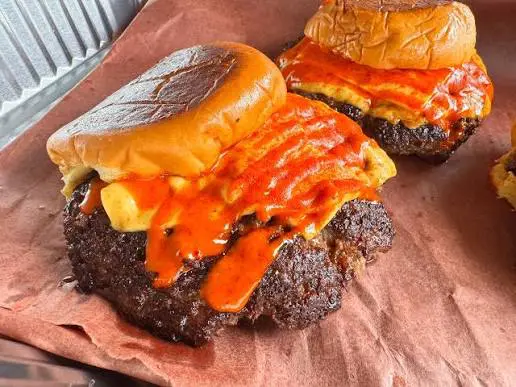 The Smashburger from Chef Austin Simmons is famous at Charolais.