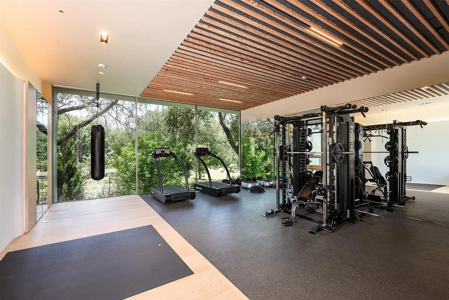 The expansive home gym (Photo by Stephen Reed Photography)