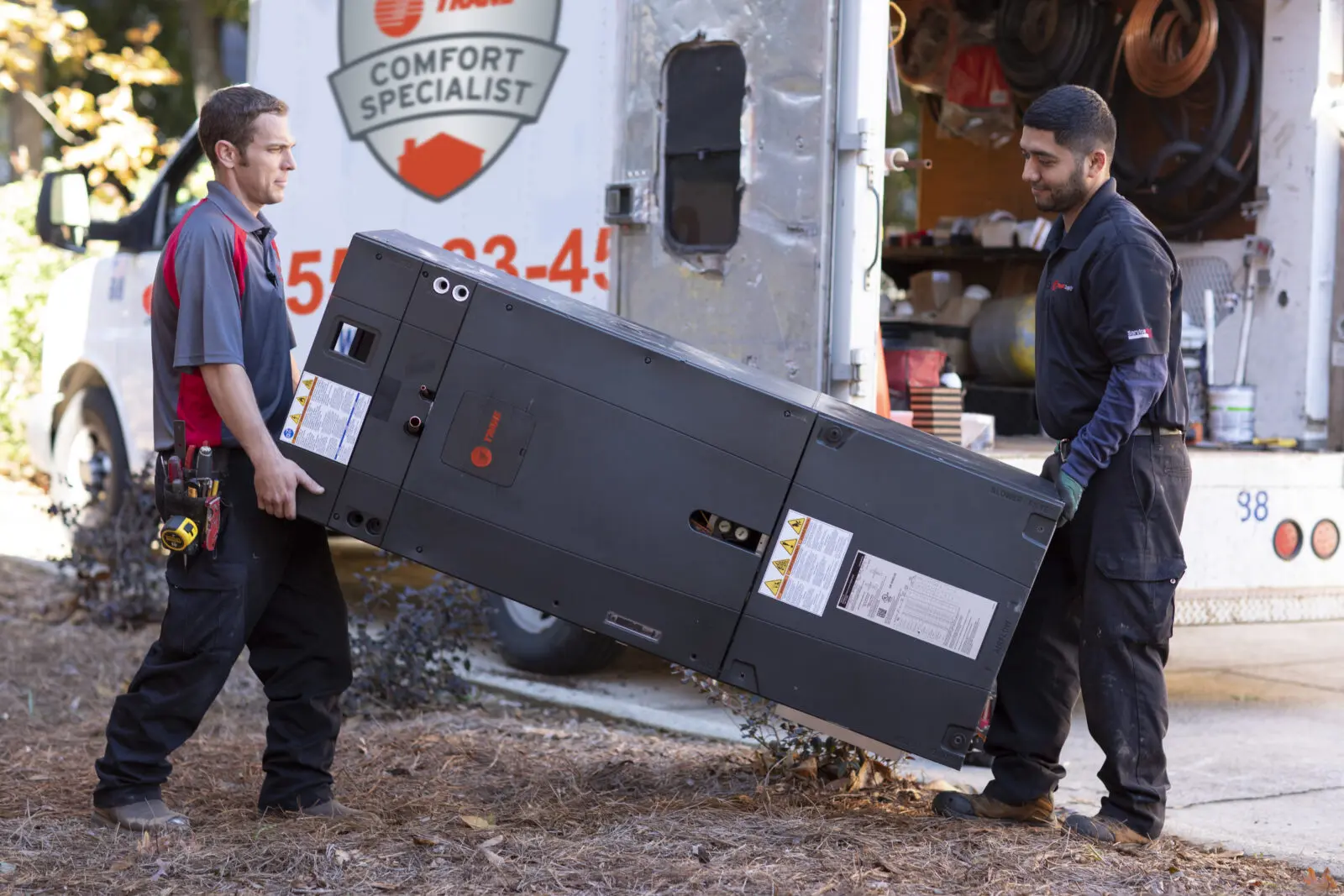 An AC unit uses the most power when it cycles on. Consider a multi-speed system or a premium variable-speed system instead of a single-stage system.