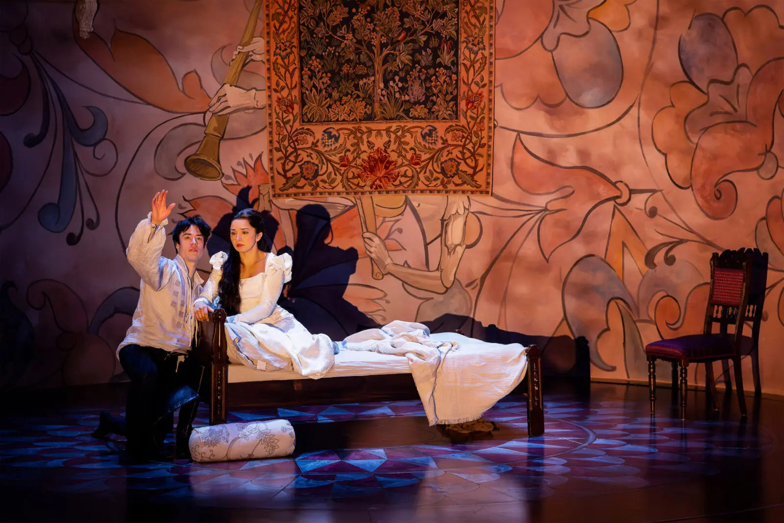 Rob B. Kellogg and Melissa Molano in Alley Theatre’s production of “Romeo and Juliet.” (Photo by Lynn Lane)