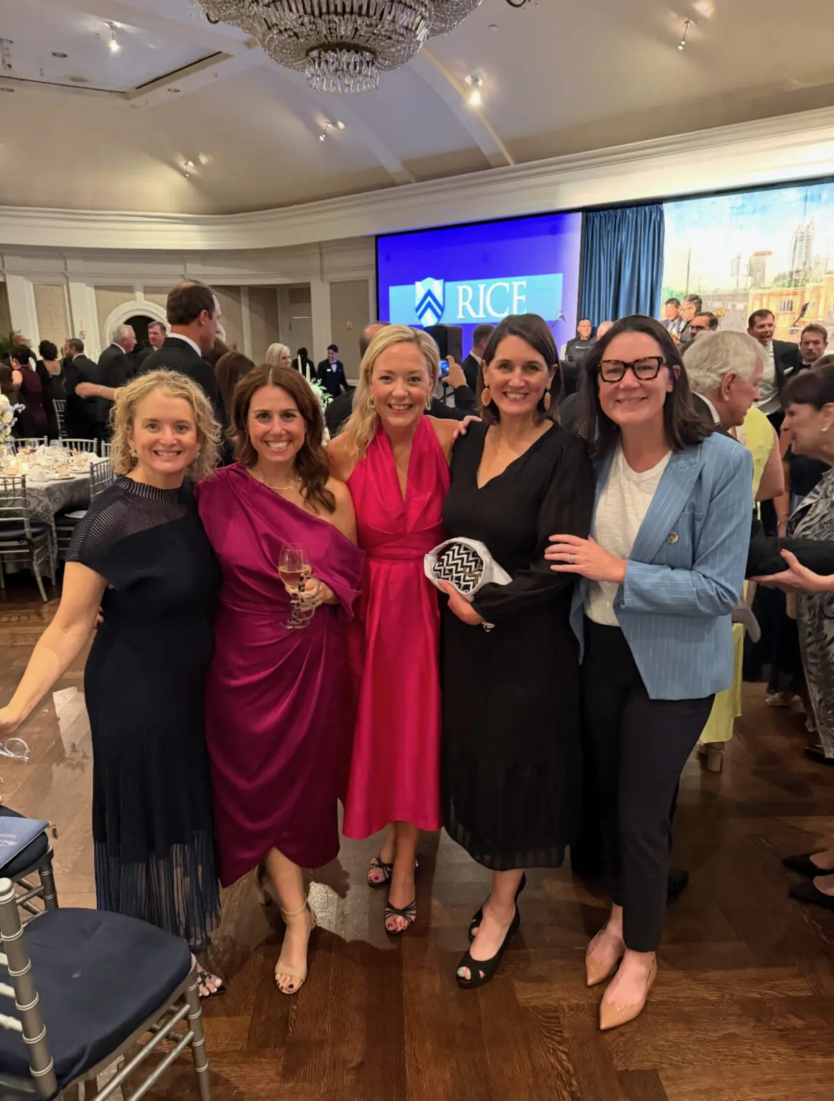 Angie Lutz, Posey Seanz, Kim Koehn, Jenny Patton, Jen Kneale at 'An Evening for Rice's Honour' (Photo by Jeff Fitlow)