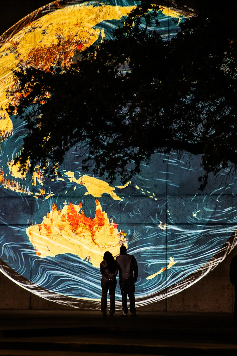 Another jaw-dropping piece from AURORA 2024 was "The Breath Eaters" by Marina Zurkow and James Schmitz. (Photo by Can Turkyilmaz)