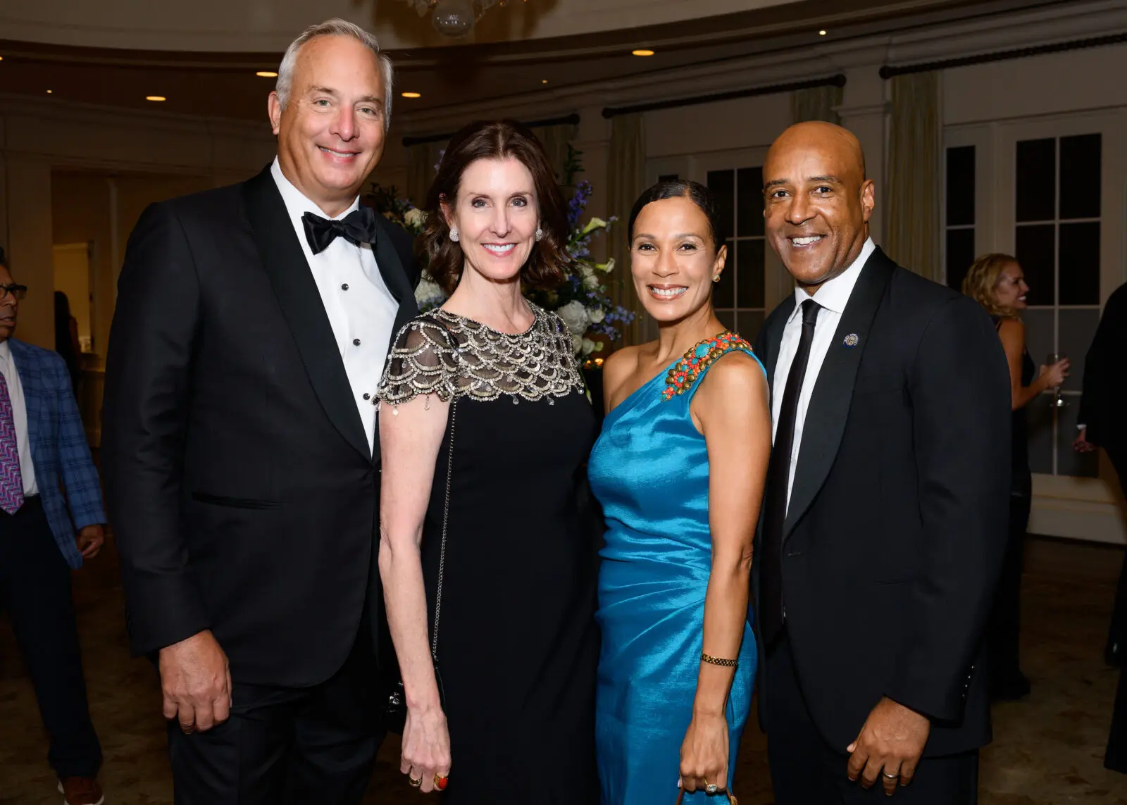 Bobby & Phoebe Tudor, Paula and Reginald DesRoches at 'An Evening for Rice's Honour' (Photo by Jeff Fitlow)
