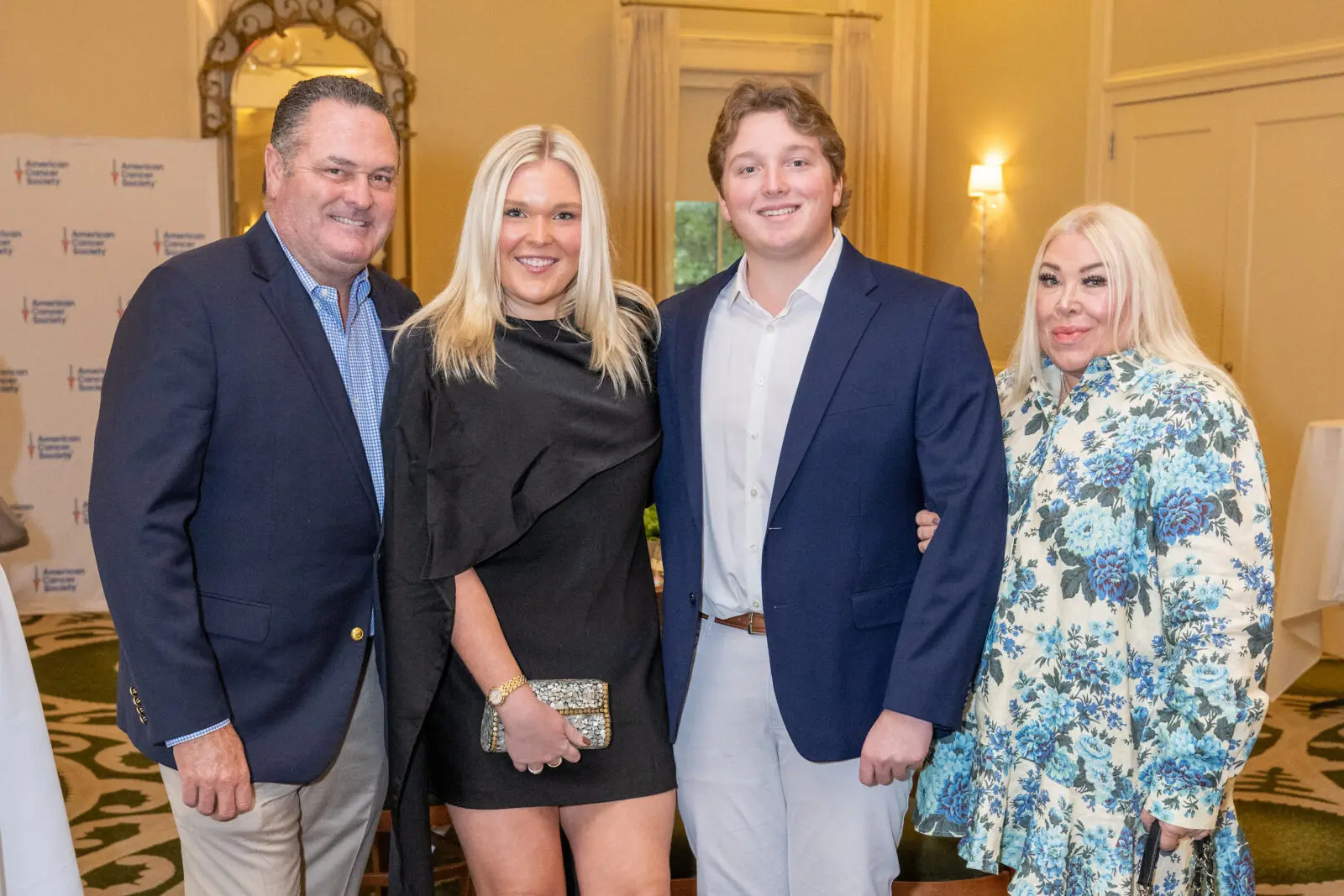 Brent Milam, Dylan Milam, Brooks Milam, Lara Bell at the American Cancer Society GenNow Network event (Photo by Jacob Power)