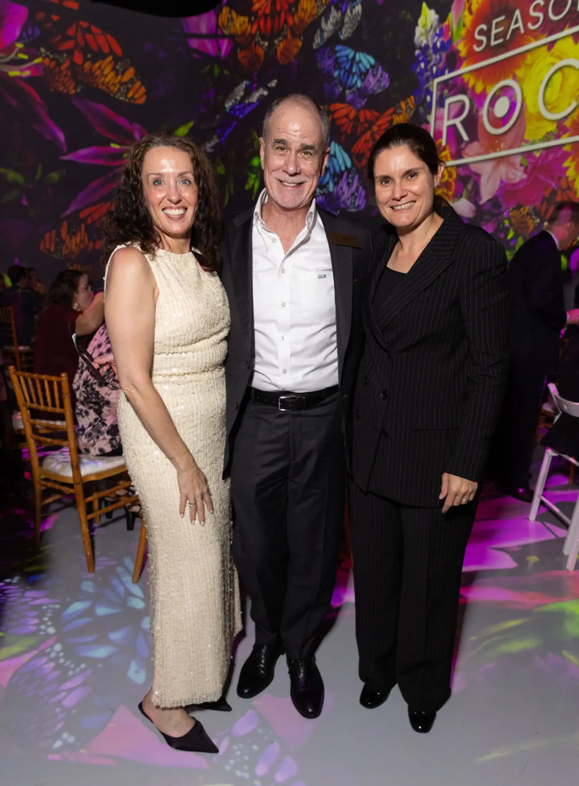 Lona McManus, Gary Wulf, Delyana Lazarova at ROCO's Revelry gala (Photo by Alida Bonifaz)