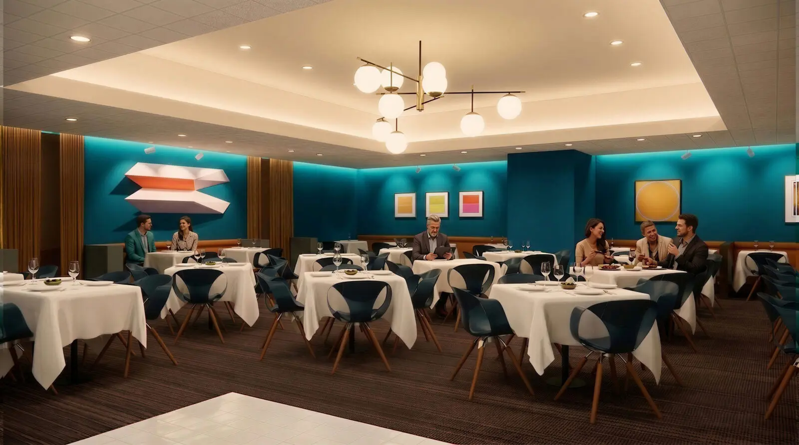 A rendering of The Zodiac Room's updated dining room. (Renderings credit: Neiman Marcus and Arcadis Inc.)