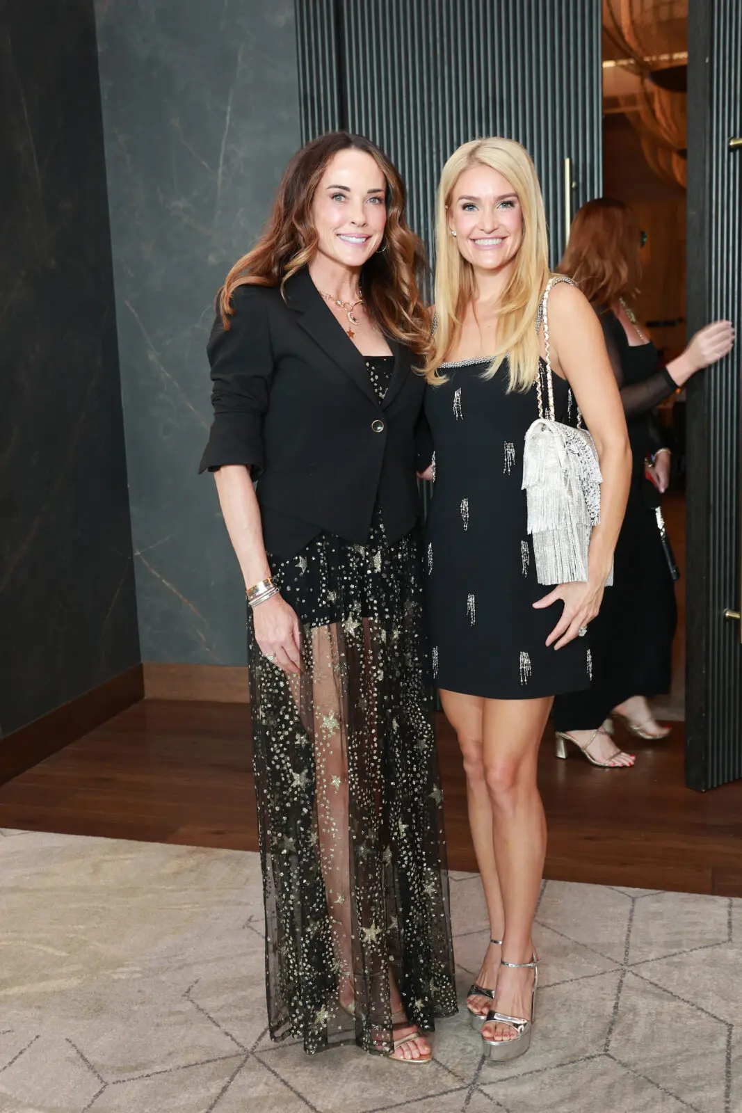 Rachelle Ball, Frances Moody Buzbee at PetSet's 'Le Brunch' (Photo by Priscilla Dickson)