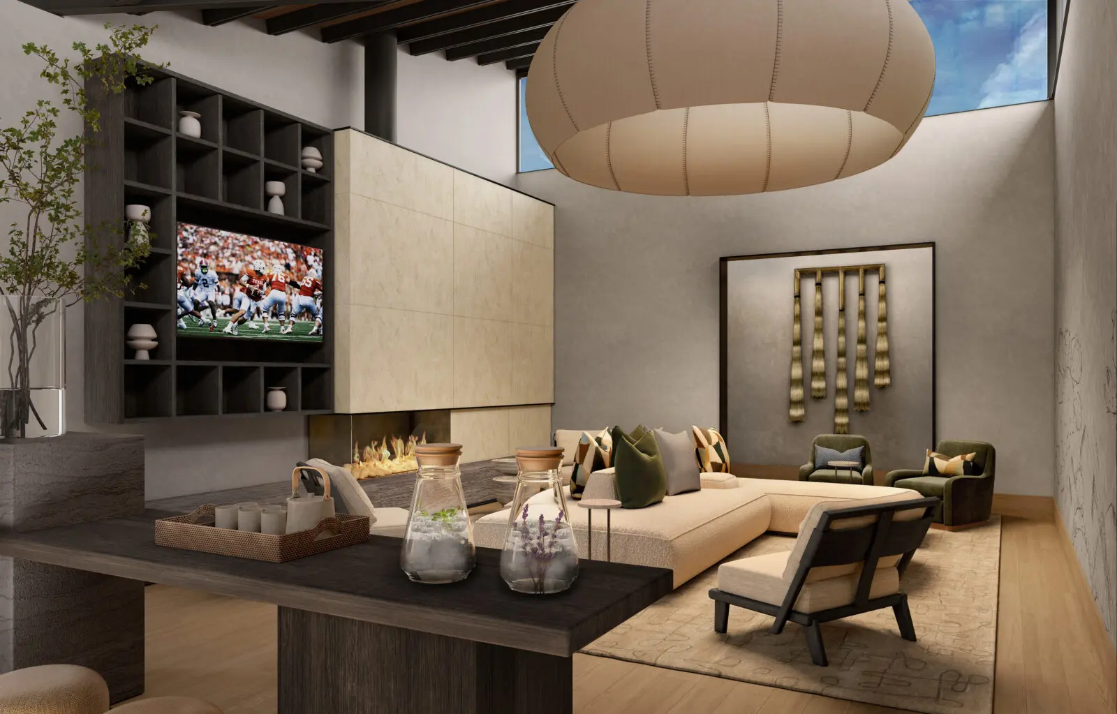 A rendering of Canyon Ranch Austin's men's lounge in the spa (Courtesy of Canyon Ranch Austin)