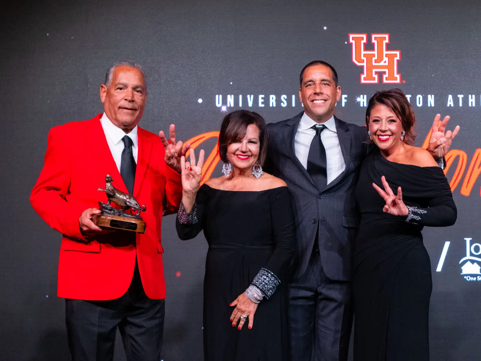 Another Sampson family photo. This one on an emotional University of Houston Hall of Honor night. (Photo by F. Carter Smith)