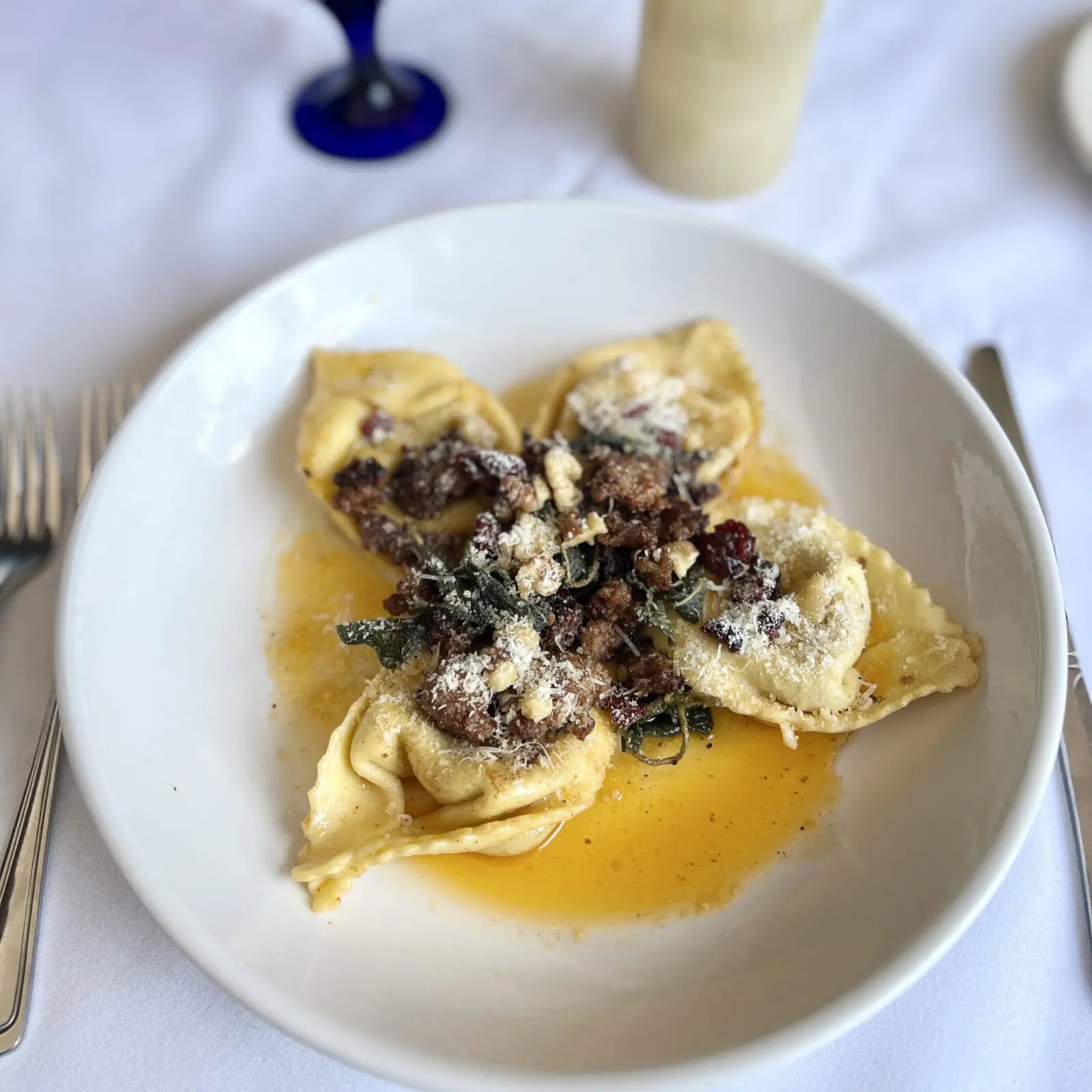 pumpkin ravioli Via Emilia