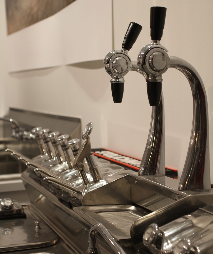 The soda fountain from the halcyon 1950s was sent to Chicago to be restored at American Soda Fountain Inc.