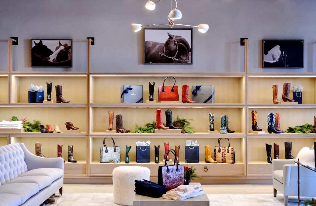 Inside the new Lucchese boutique. 