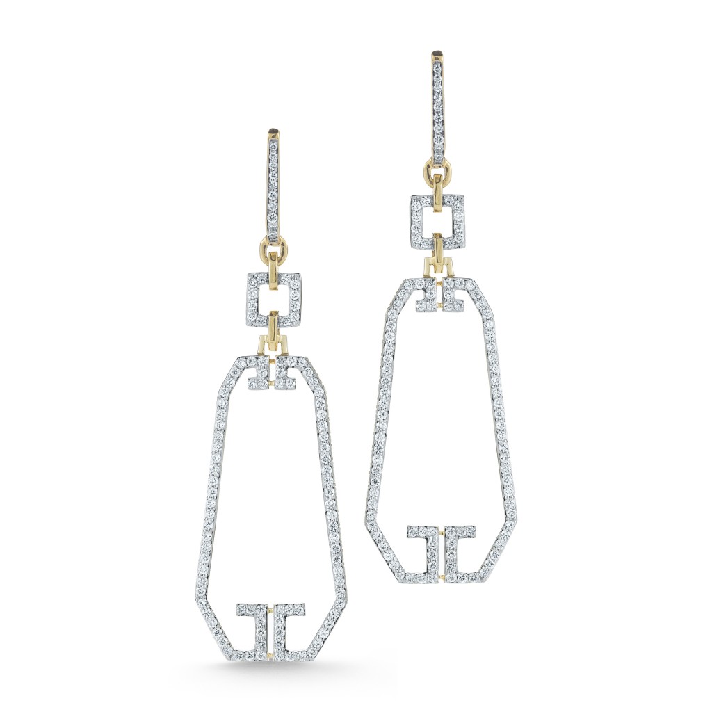 Metropolis Sol open-frame earrings with diamonds