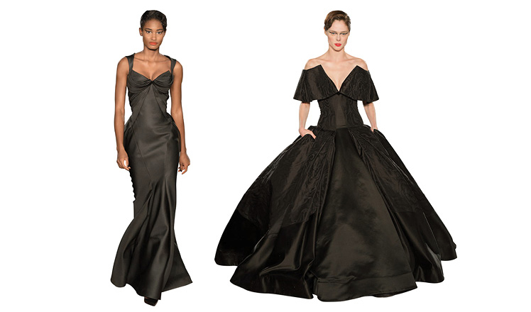 Designs from Zac Posen's Fall 2014 Collection.