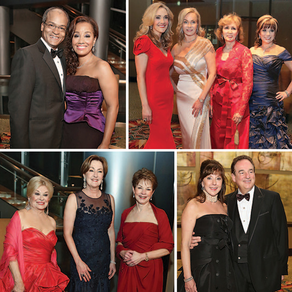 Scenes from Winter Ball 2013. Clockwise: Jason & Arvia Few; 2013 honorees Jana Arnoldy, Alice Mosing, Darlene Bisso, and Pamela Wright; 2013 honorees Elizabeth & Alan Stein; 2013 honoree Sidney Faust, 2013 honoree Debbie Leighton, and Liz Rigney.