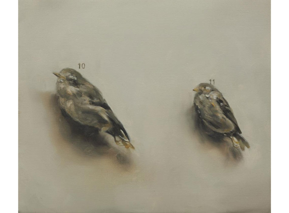 Michaël Borremans' "10 and 11," 2006. Private Collection. Courtesy Zeno X Gallery, Antwerp. © Photographer Peter Cox.