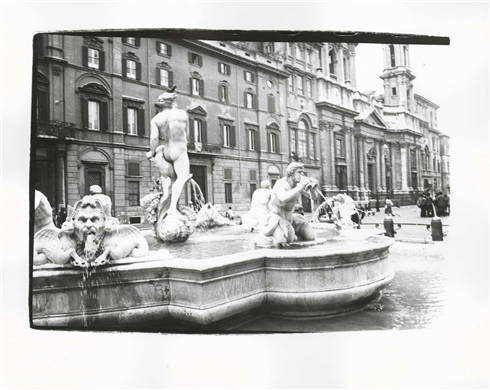 Andy Warhol "Fountain of the Moor, Piazza Navona" gelatin silver print. 1980.