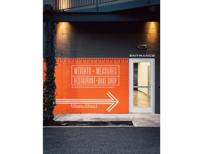 Weights + Measures entrance 