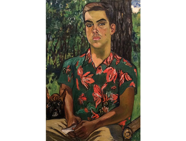 Alice Neel, Richard with Dog, 1954 at Victoria Miro, London, The Armory Show