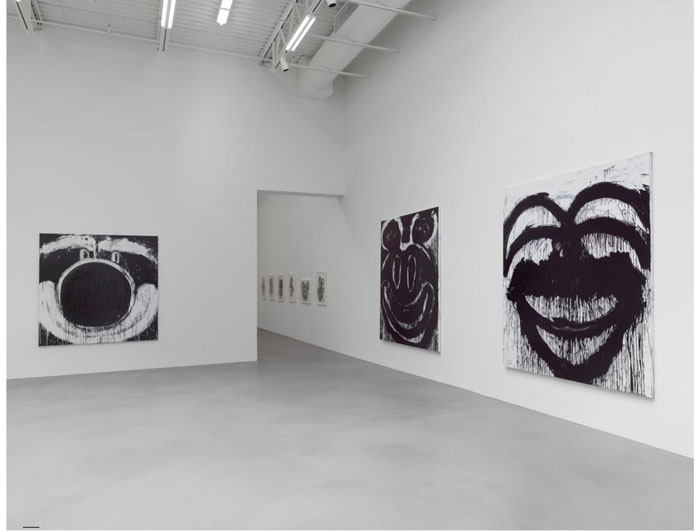 At Petzel, another wall of powerful Pensato characters.