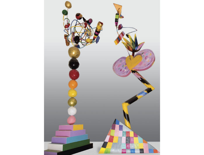 More Harris highlights at KCAM: "Nest in Time," 1998 and "Firefighter," 1984, both conjure post-modernism.    