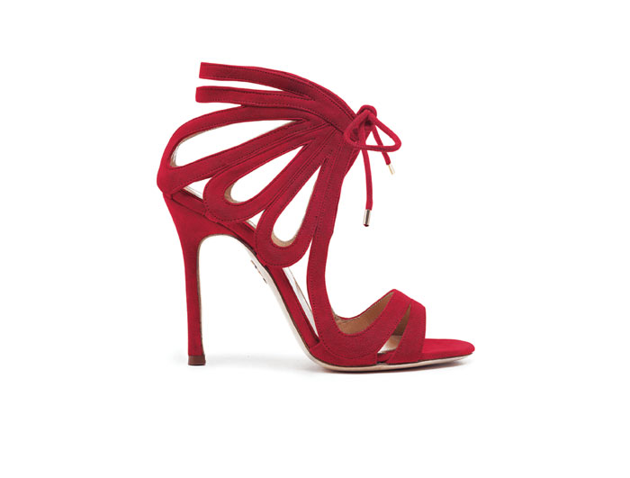 Red suede Ada heel